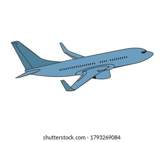 diseño del vector de vuelo del avión aéreo. transporte público
