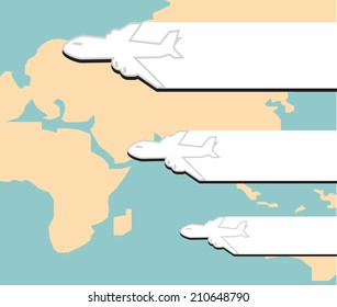 air plane flying in vector format