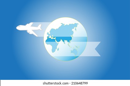 air plane flying in vector format