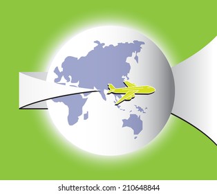 air plane flying in vector format