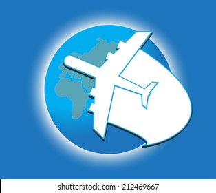 air plane flying in vector format