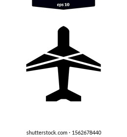 Air plane icon. Aircraft symbol isolated on white background. Vector illustration logo template. eps10
