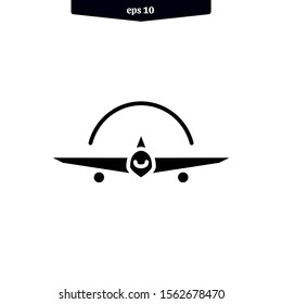 Air plane icon. Aircraft symbol isolated on white background. Vector illustration logo template. eps10