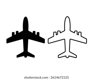 Air plane icon collection suitable for mobile apps and web design. Vector illustration