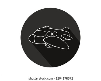 air plane icon with long shadow, air plane icon with modern line art style, hand drawn airplane vector illustration, airplanes icon