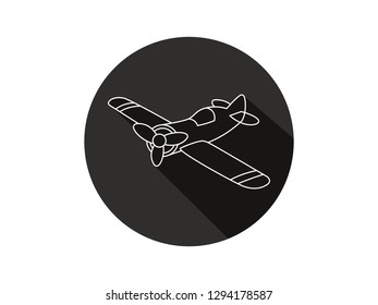air plane icon with long shadow, air plane icon with modern line art style, hand drawn airplane vector illustration, airplanes icon
