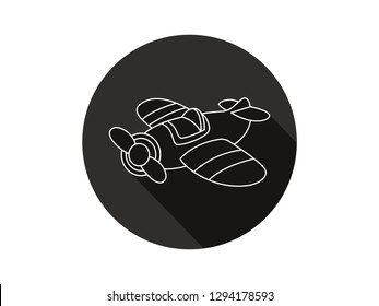 air plane icon with long shadow, air plane icon with modern line art style, hand drawn airplane vector illustration, airplanes icon