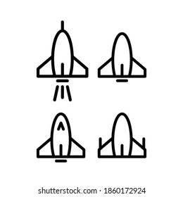 Air plane icon set, eps 8 format