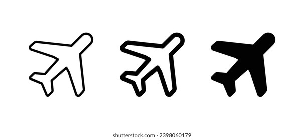 Air plane icon set vector illustration for web, ui, and mobile apps