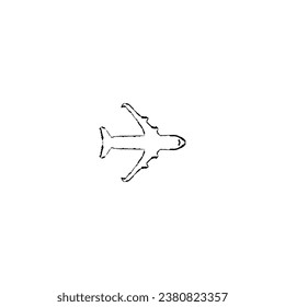 Luftflugzeugsymbol. Einfaches Symbol für das Plakathintergrund im Flugstil. Logo-Design-Element für die Flugzeuge. T-Shirt-Druck im Flugzeug. Vektorgrafik für Aufkleber.