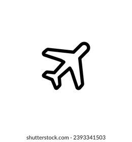 Air plane icon vector illustration. outline icon for web, ui, and mobile apps