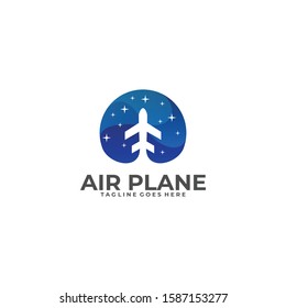 Air Plane Illustration Vector Template.Suitable for Creative Industry, Multimedia, entertainment, Educations, Shop, and any related business