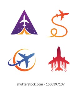 Air Plane Logo Design Set