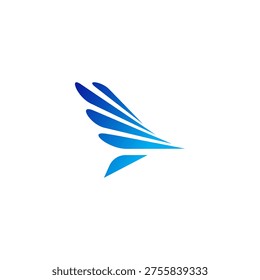 air plane logo icon abstract wing with the shape of a Jet Airplane Tail icon