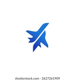 air plane logo icon letter Unique with the shape of a Jet Airplane icon