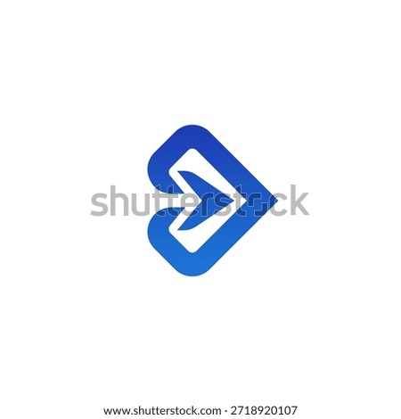 air plane logo icon letter arrow with the shape of a Jet Airplane Tail icon blue sky in white background