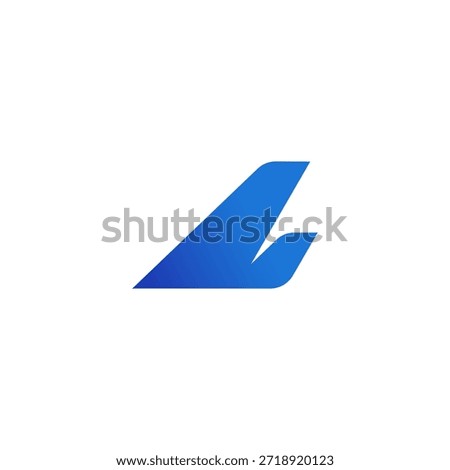air plane logo icon Unique with the shape of tail a Jet Airplane icon