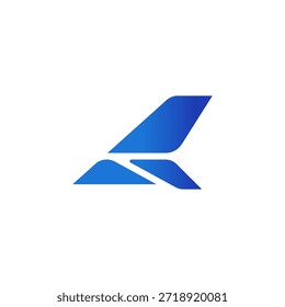 seta ícone da tecnologia do logotipo do avião aéreo com a forma de um avião a jato, aviação, viagem