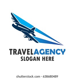 air plane logo, travel world logo with text space for your slogan / tag line, vector illustration