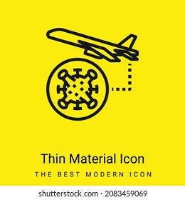 Air Plane minimal bright yellow material icon