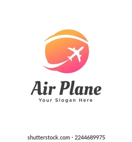 Air Plane modern color agency travel business logo. transport, logistics delivery logo design 