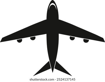 Air plane silhouette vector art illustration 