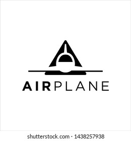 air plane simple logo stock design