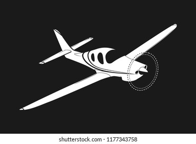 Air Plane simple vintage vector