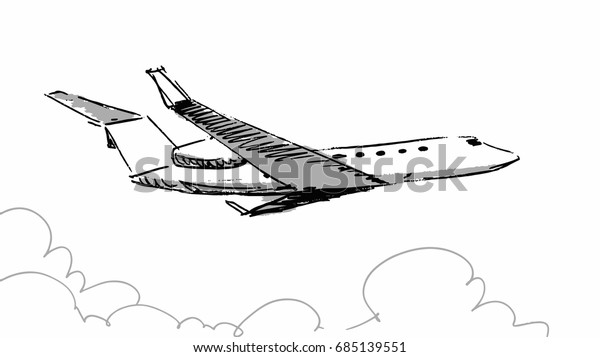 Vector De Stock Libre De Regalias Sobre Dibujo De Plano De Aire Plantilla685139551