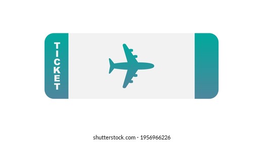 Air plane ticket flat illustration