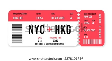 Air plane ticket template illustration