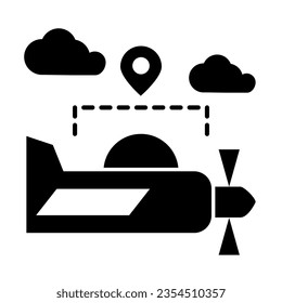 icono del avión de viaje y del sólido de viaje