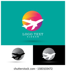 Air Plane & Travel Logo. Symbol & Icon Vector Template.
