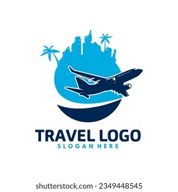 Air plane traveling logo design