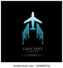 Air Plane & Vacation Logo. Symbol & Icon Vector Template.