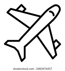 Air Plane Vector Line Icon Design