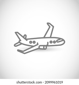 Air plane vector thin line style icon