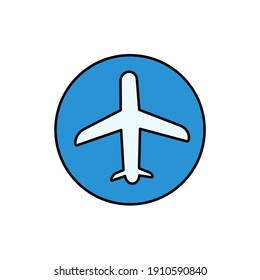 air plane white background flat