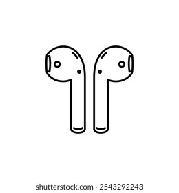 Air pods icon symbol collection on white background.