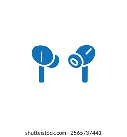 Air pods icon Thin line illustration set