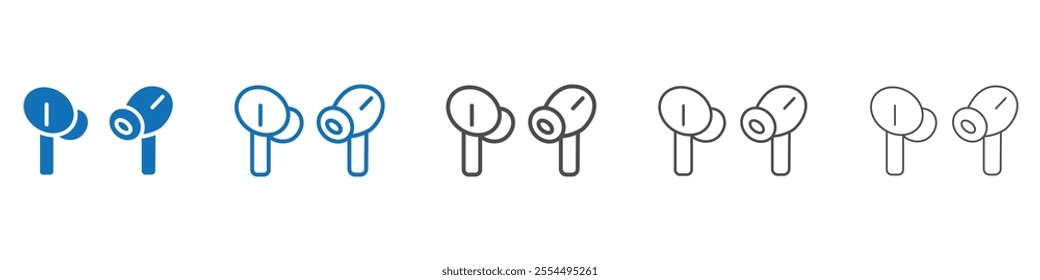 Air pods icon vector set collection for web