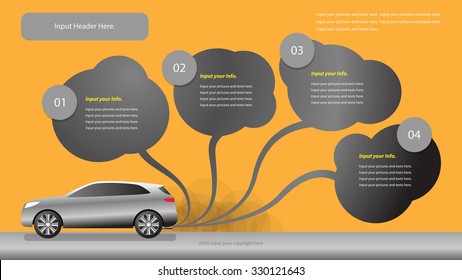 Air Pollution from car Vector Design