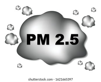 Air pollution caused by dust PM 2.5, vector, illustration, EPS10.