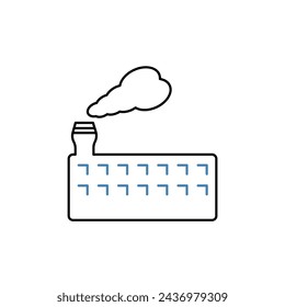 air pollution concept line icon. Simple element illustration. air pollution concept outline symbol design.