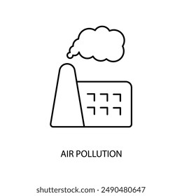 Symbol für Luftverschmutzungskonzept-Linie. Einfache Elementdarstellung. Luftverschmutzung Flaschenkonzept Umriss Symboldesign.