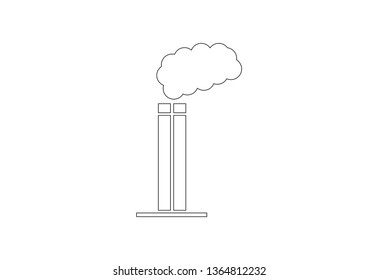 Air pollution danger globar warning carbon dioxide symbol icon gas