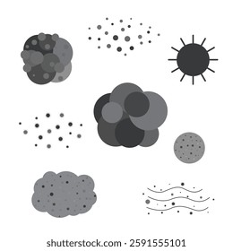 air pollution with dust PM2.5 concept