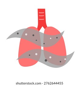 air pollution with dust PM2.5 concept