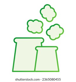 Icono plano de la contaminación del aire. Iconos grises de las emisiones de aire en un estilo moderno y plano. Diseño de gradientes de contaminación planetaria, diseñado para web y app. Eps 10