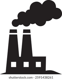 Air Pollution glyph icon  silhouette	